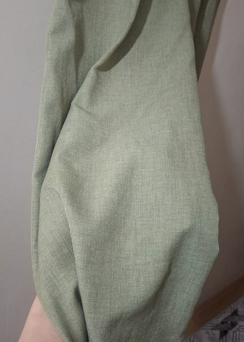 yesil Kadın Uzun ve Bol Kesim Kimono - Görsel 4