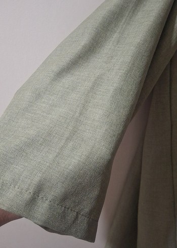 yesil Kadın Uzun ve Bol Kesim Kimono - Görsel 8