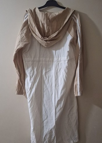 Bej Uzun Kollu Salaş Kadın Uzun Boy Elbise - Görsel 3