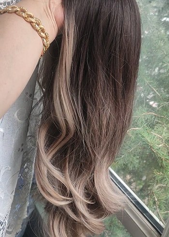 Kahverengi Ombre Peruk - Görsel 7