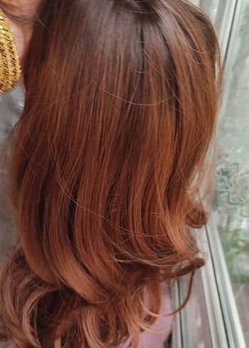 Bakır  Dalgalı Peruk Saç Aksesuar - Görsel 12