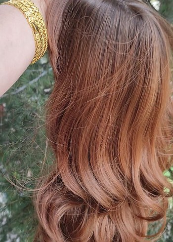 Bakır  Dalgalı Peruk Saç Aksesuar - Görsel 16