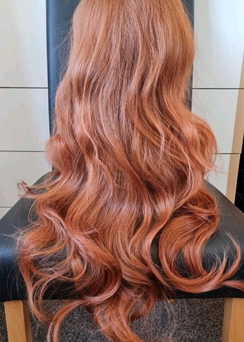 Bakır  Dalgalı Peruk Saç Aksesuar - Görsel 3