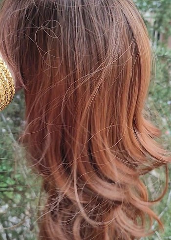 Bakır  Dalgalı Peruk Saç Aksesuar - Görsel 10