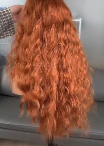 Bakır Her yöne Ayrılabilen Tül Peruk - Görsel 4