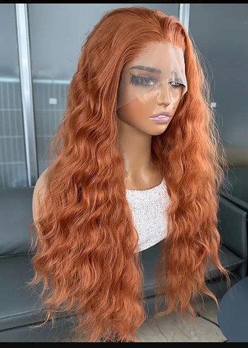 Bakır Her yöne Ayrılabilen Tül Peruk - Görsel 7