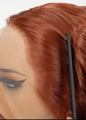 Bakır Her yöne Ayrılabilen Tül Peruk - Görsel 5