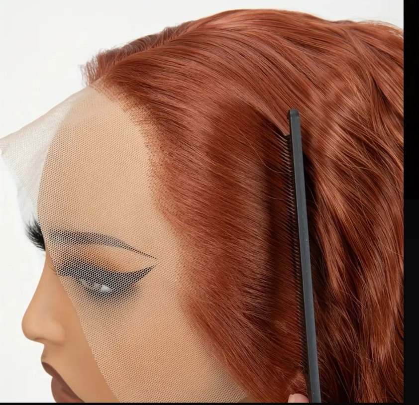 Bakır  Her yöne Ayrılabilen Tül Peruk - Görsel 5