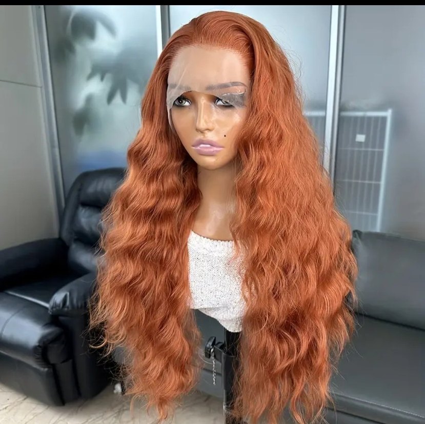 Bakır  Her yöne Ayrılabilen Tül Peruk - Görsel 2