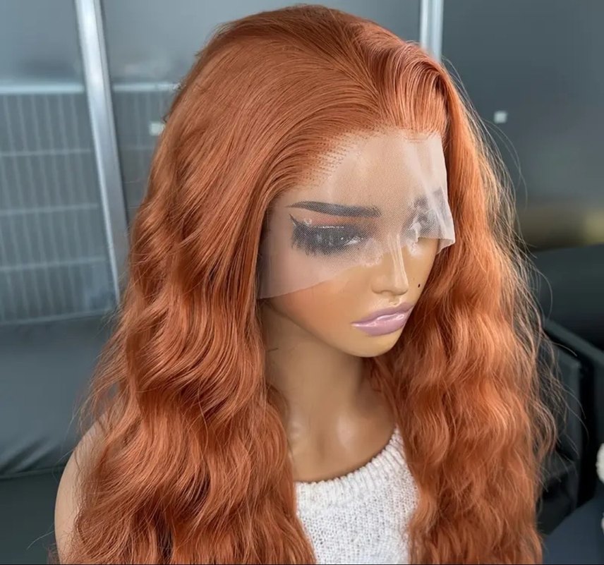 Bakır  Her yöne Ayrılabilen Tül Peruk - Görsel 3