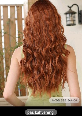 Kahverengi  Bakır  Bohem Kadın Peruk - Görsel 3