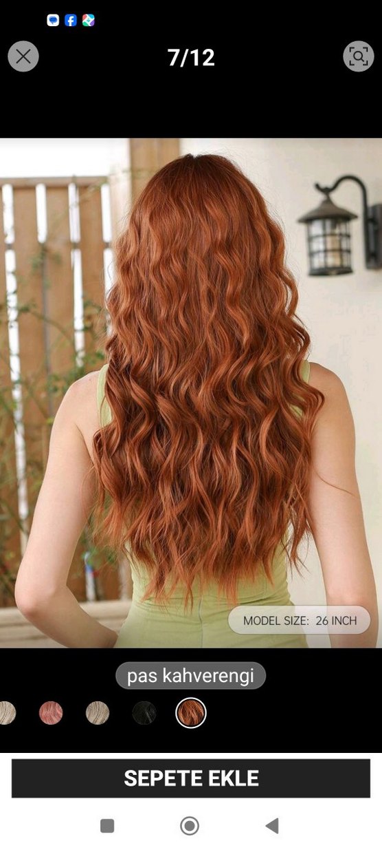 Kahverengi  Bakır  Bohem Kadın Peruk - Görsel 3