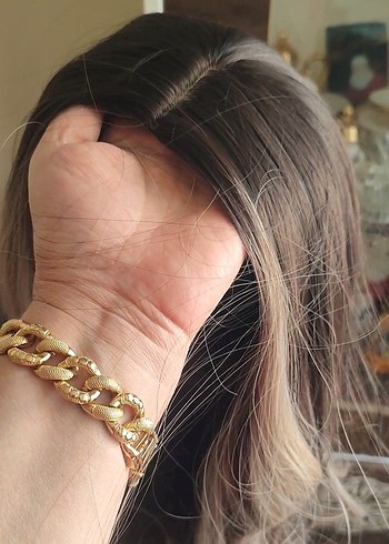 Kadınlar için ipeksi bej saç aksesuarı - Görsel 6