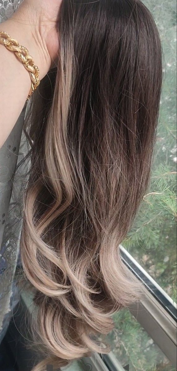 Kadınlar için ipeksi bej saç aksesuarı - Görsel 5