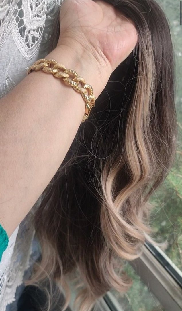 Kadınlar için ipeksi bej saç aksesuarı - Görsel 3