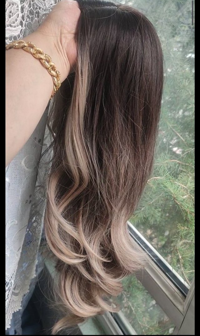 Kadınlar için ipeksi bej saç aksesuarı - Görsel 2