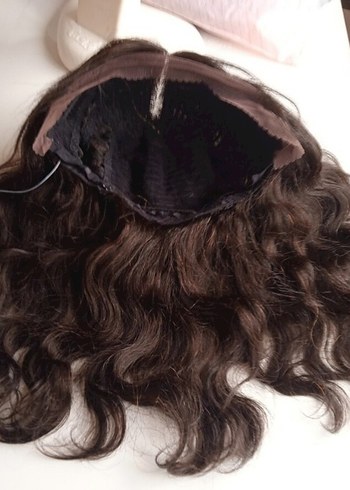 Parlak Siyah İpek Görünümlü İnsan Saçı - Görsel 6