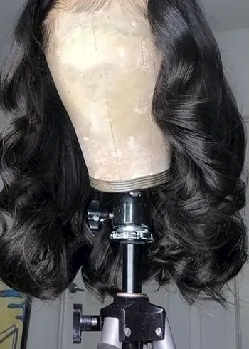 Parlak Siyah İpek Görünümlü İnsan Saçı - Görsel 2