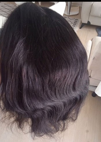 Parlak Siyah İpek Görünümlü İnsan Saçı - Görsel 8