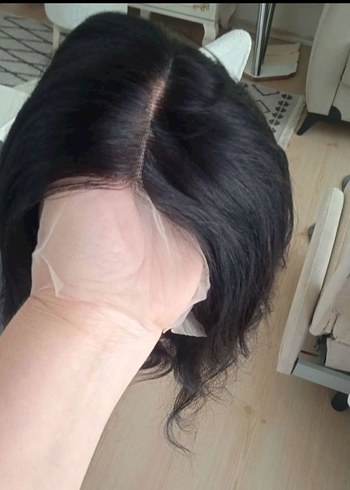 Parlak Siyah İpek Görünümlü İnsan Saçı - Görsel 9