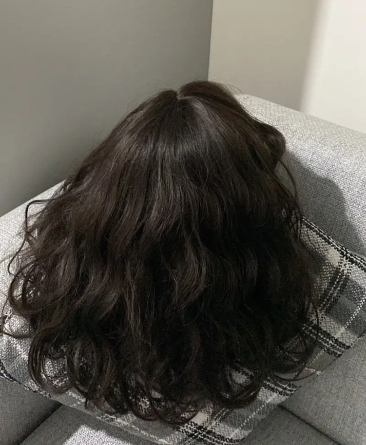 Parlak Siyah İpek Görünümlü İnsan Saçı - Görsel 5