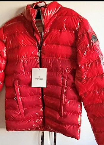 Kırmızı Parlak Fermuarlı Kadın Ceket - Görsel 2