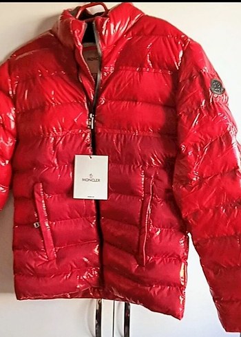 Kırmızı Parlak Fermuarlı Kadın Ceket - Görsel 4