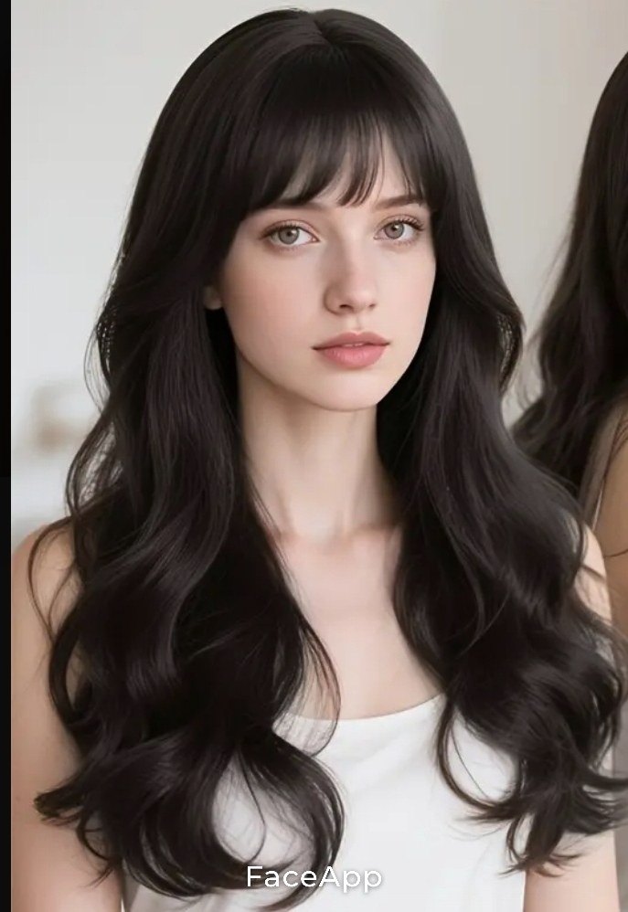 Uzun Dalgalı Siyah Peruk - Görsel 2