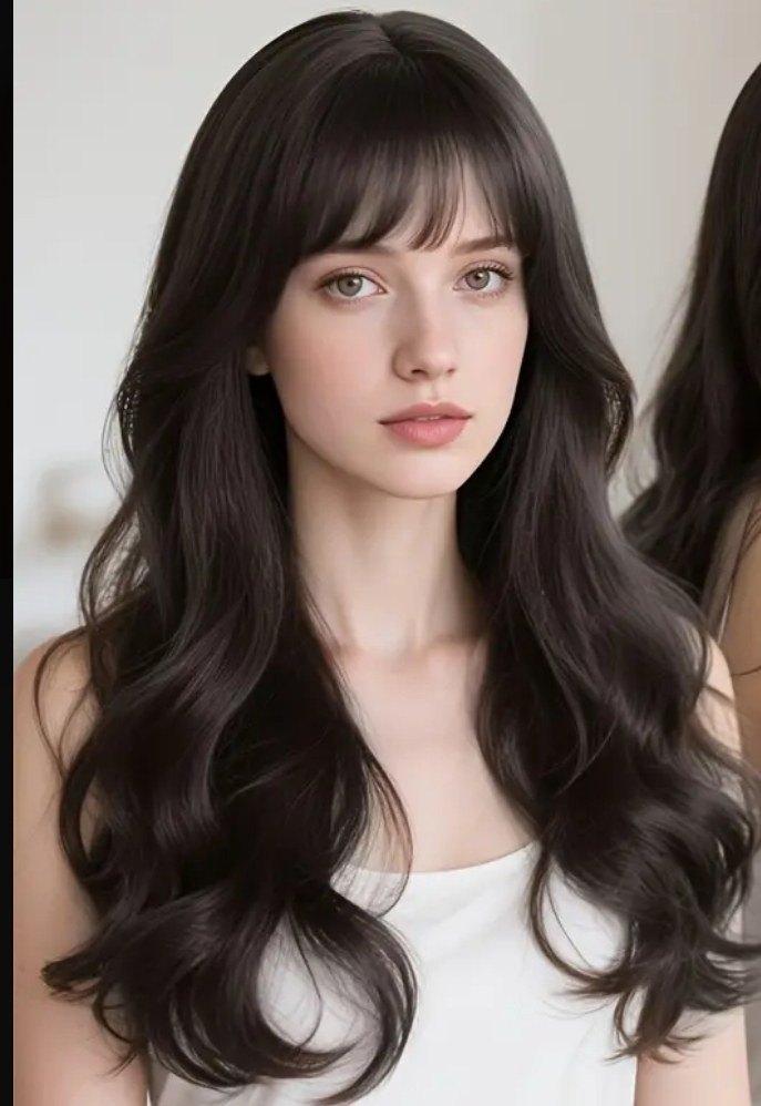 Uzun Dalgalı Siyah Peruk - Görsel 4