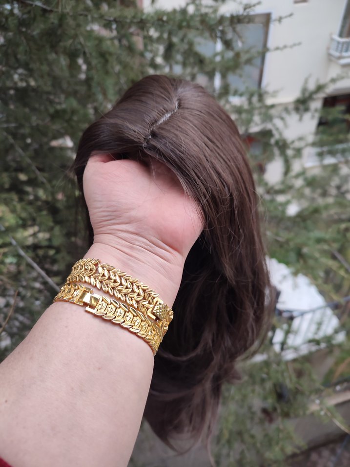 Bohem Tarz Kahverengi İpeksi Saç Aksesuarı - Görsel 2