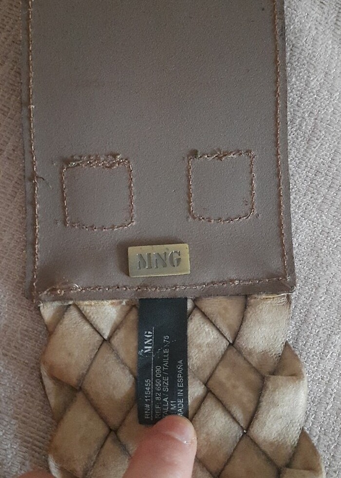 Mango gerçek deri kemer - Görsel 3