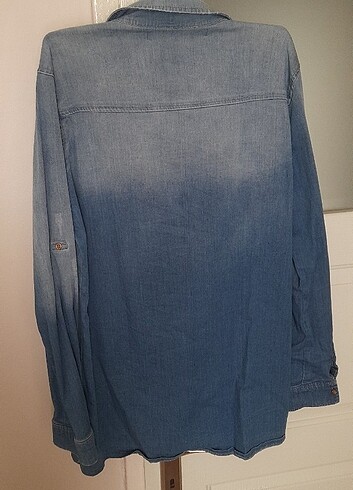 Batik şık  kot gömlek yeni gibi - Görsel 6