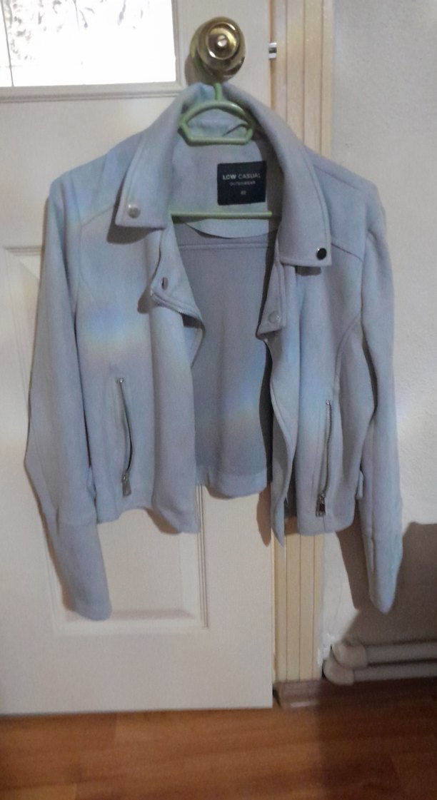 Gri Süet Kadın Deri Ceket - Görsel 3