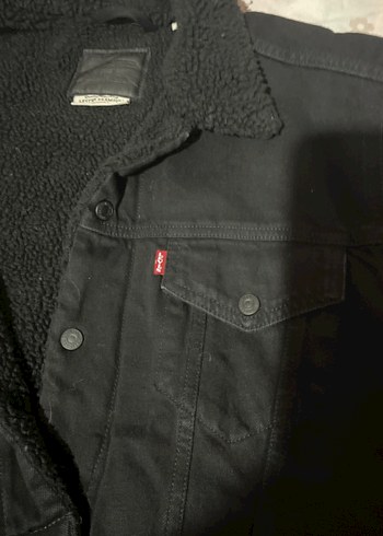 Siyah Düğmeli Kadın Denim Ceket - Görsel 5