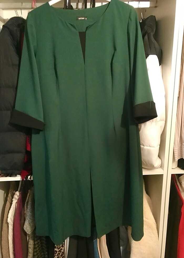 Fever Zümrüt yeşili Elbise - Görsel 2