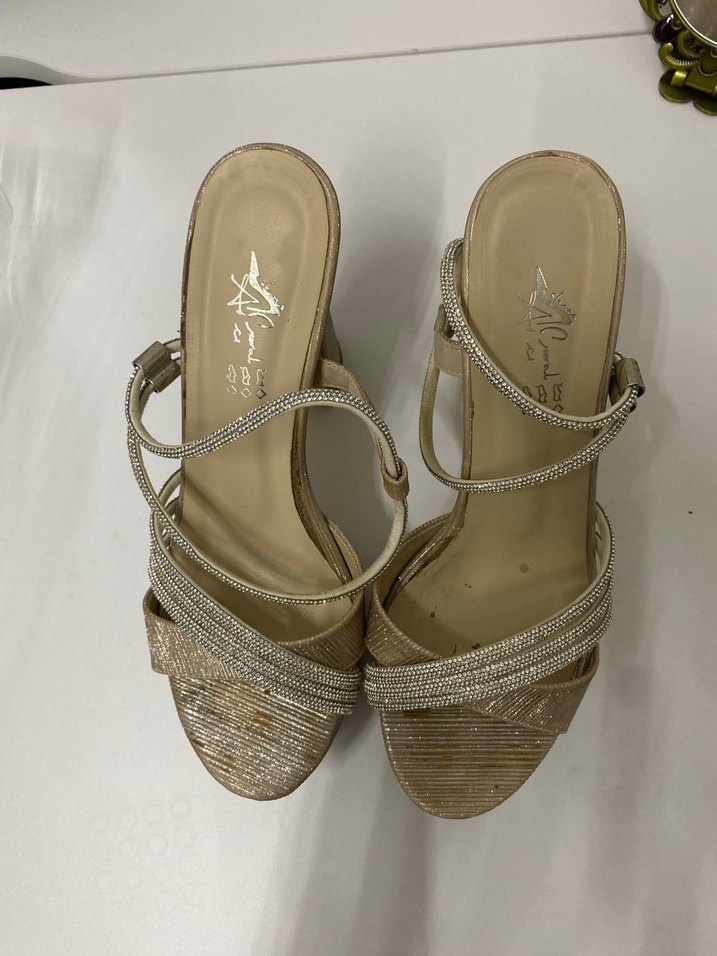 Bej Platform Topuklu Ayakkabı - Görsel 2