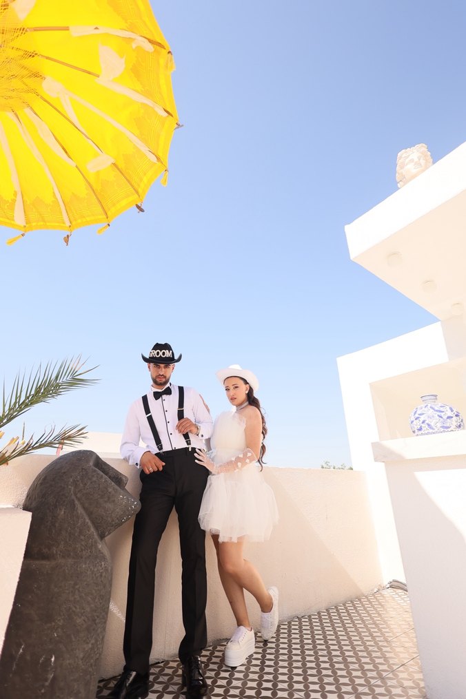 Beyaz Mini Straplez Gelinlik - Görsel 2