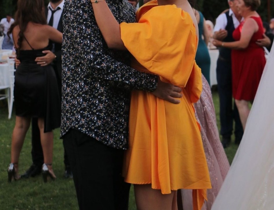 Turuncu Bağlamalı  Elbise - Görsel 2