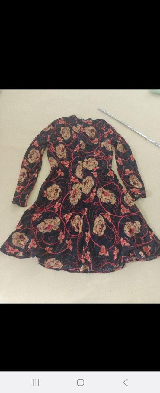 orijinal zara çiçekli elbise - Görsel 4