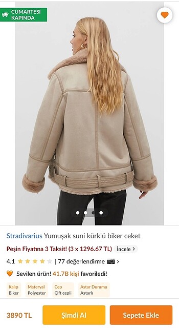 Stradivarius Stradivarius Yünlü Biker Ceket