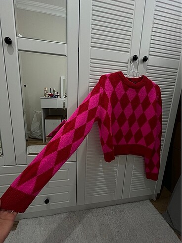 Defacto Pembe kırmızı kazak