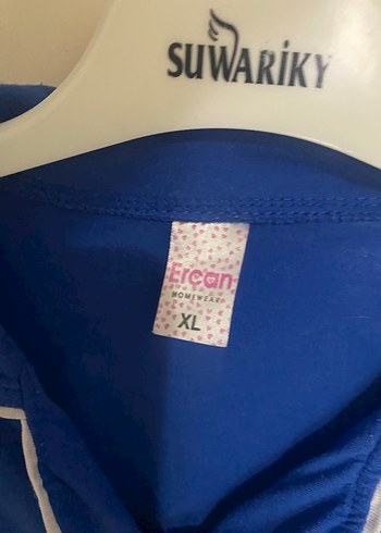 Kadın mavi  Uzun Kollu Pijama Takımı - Görsel 6