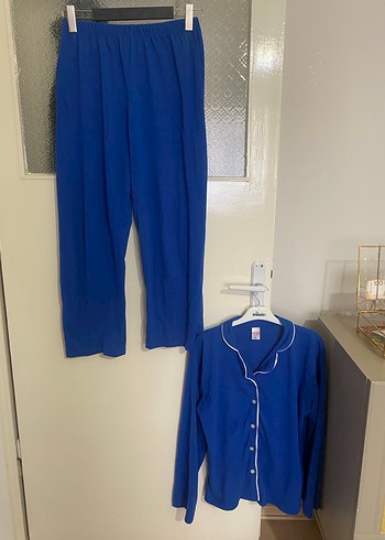 Kadın mavi  Uzun Kollu Pijama Takımı - Görsel 7