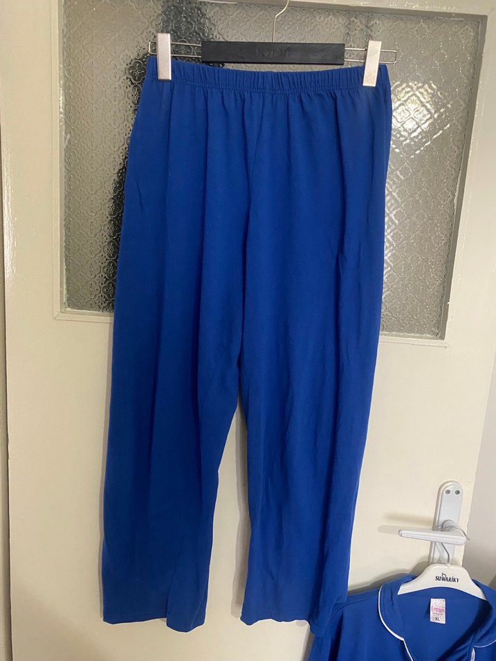 Kadın mavi  Uzun Kollu Pijama Takımı - Görsel 4