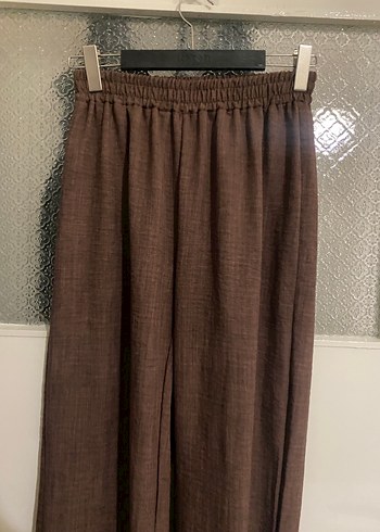 Kahverengi Keten Kadın Takım - Görsel 9