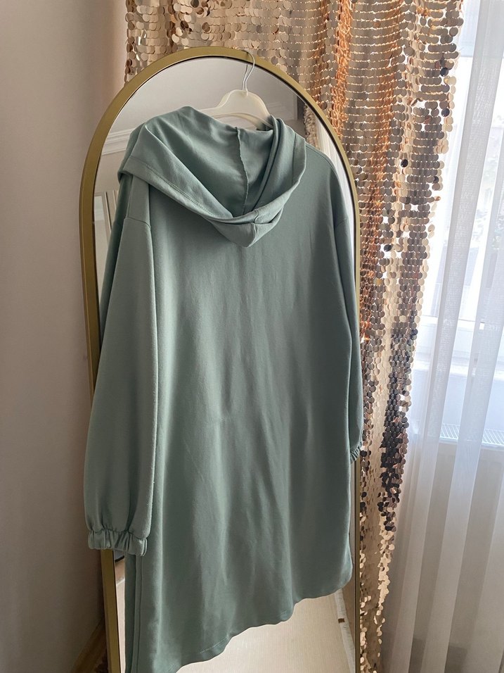 Kapüşonlu Uzun Fermuarlı Kadın Ceket - Görsel 5