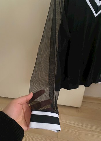 Siyah V Yaka Uzun Kollu Triko Bluz - Görsel 4