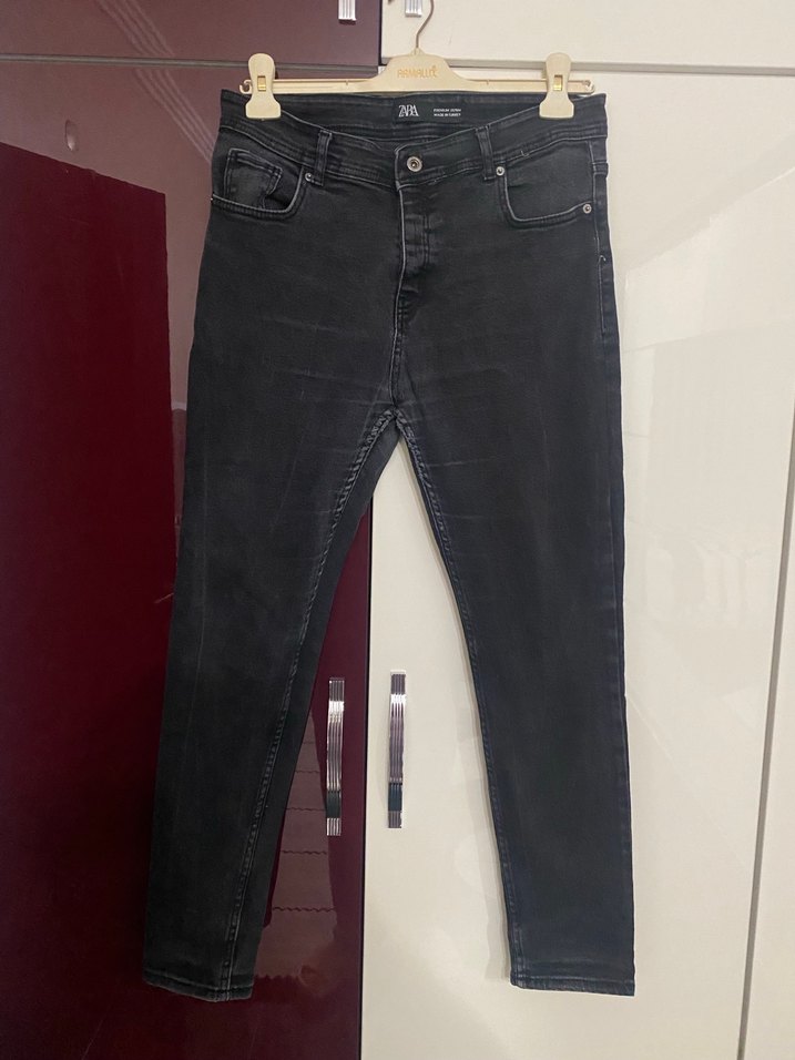 Siyah Midi Denim erkek  Jean - Görsel 2