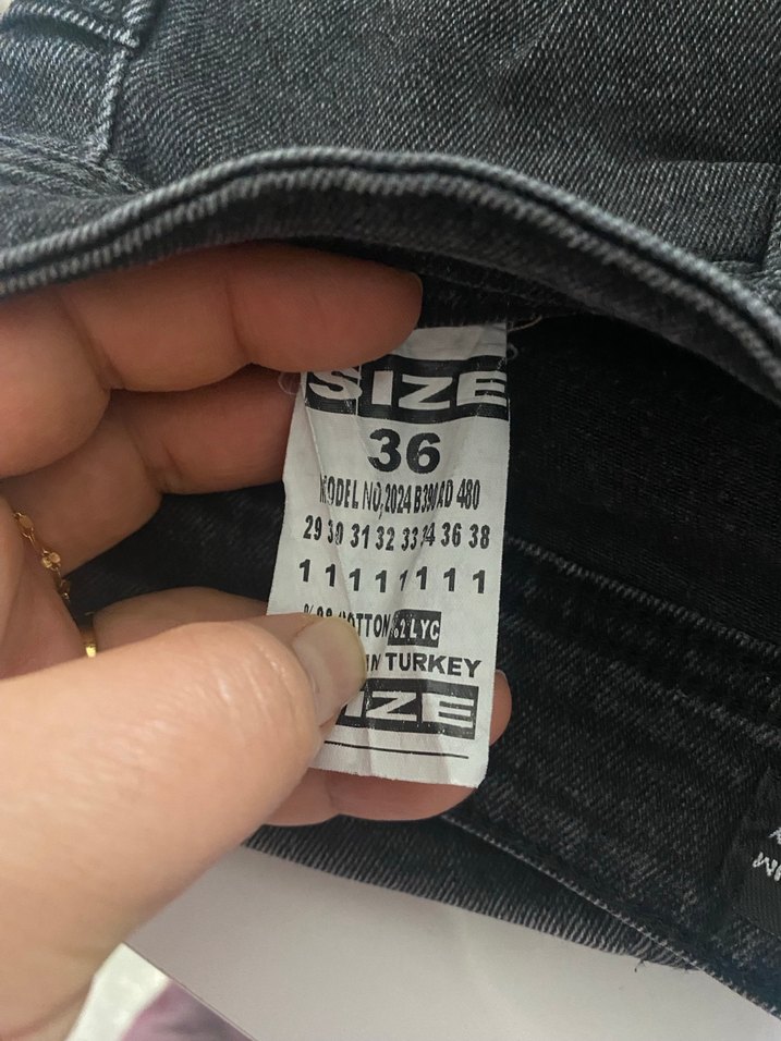 Siyah Midi Denim erkek  Jean - Görsel 4