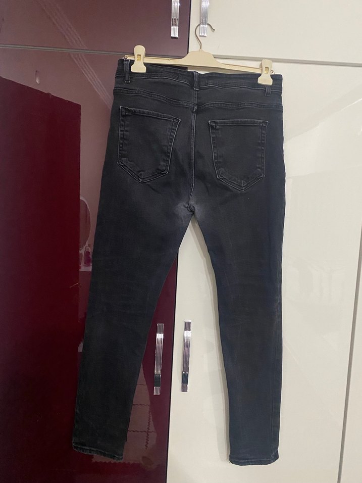 Siyah Midi Denim erkek  Jean - Görsel 3